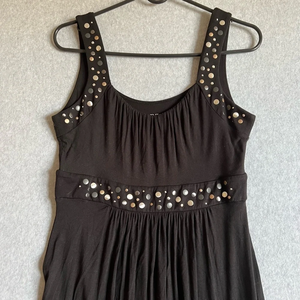 A.n.a Maxi Dress Women's Studded Metal Medium Black Long Party Prom - Picture 2 of 4